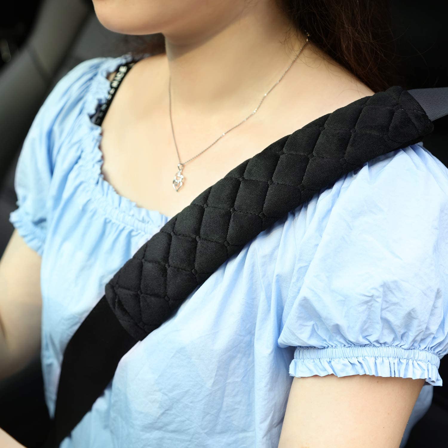 4 Pack Car Seat Belt Pads Seatbelt Protector Soft Comfort Seat Belt Shoulder Strap Covers Harness Pads Helps Protect Your Neck and Shoulder Universal Fit for All Cars