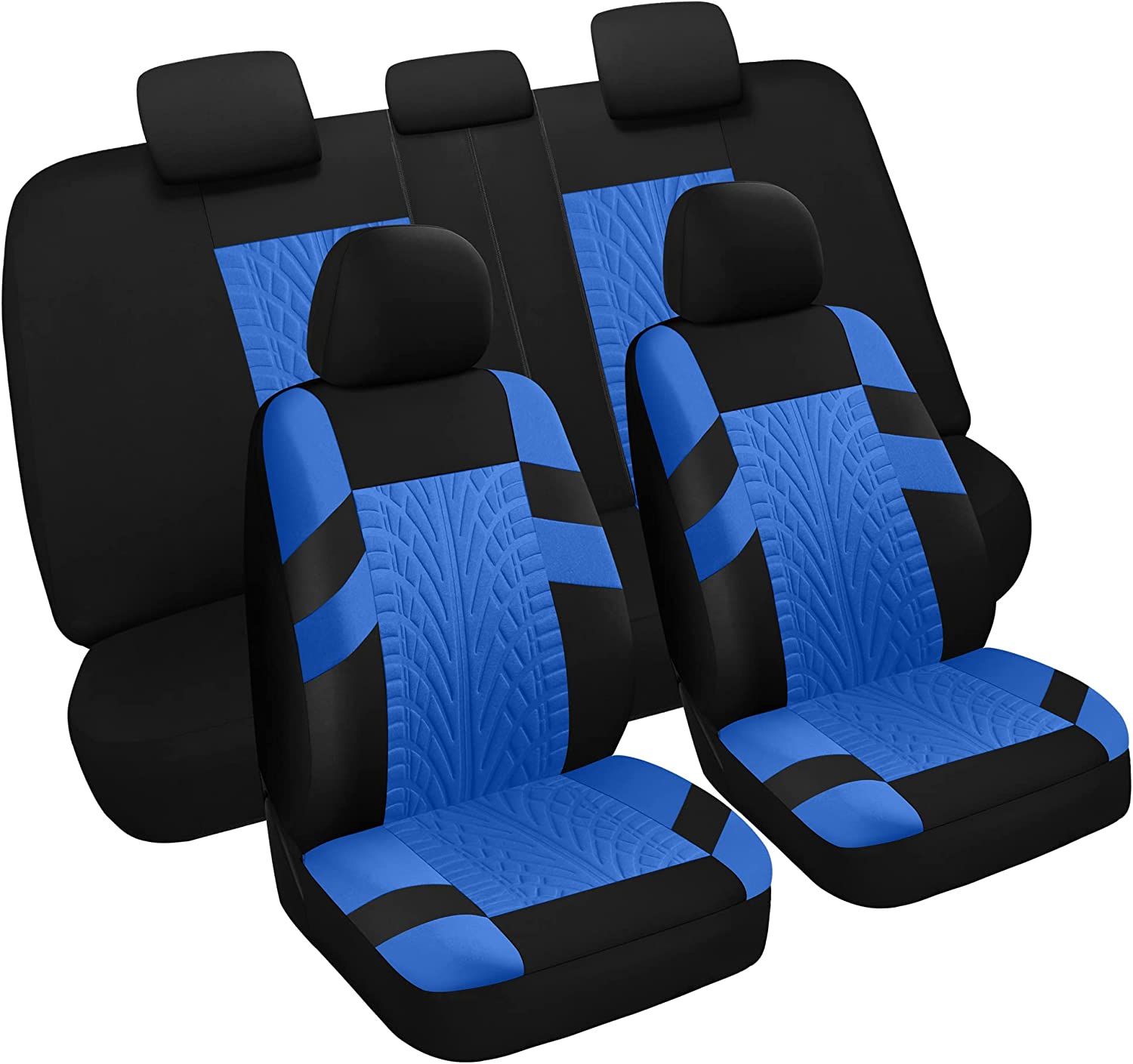 Car Seat Covers Front Pair, Universal Cloth Front Seat Covers for Car, Breathable and Washable Seat Covers for SUV, Sedan, Van, Automotive Interior Covers, Airbag Compatible, Compatible with All Cars