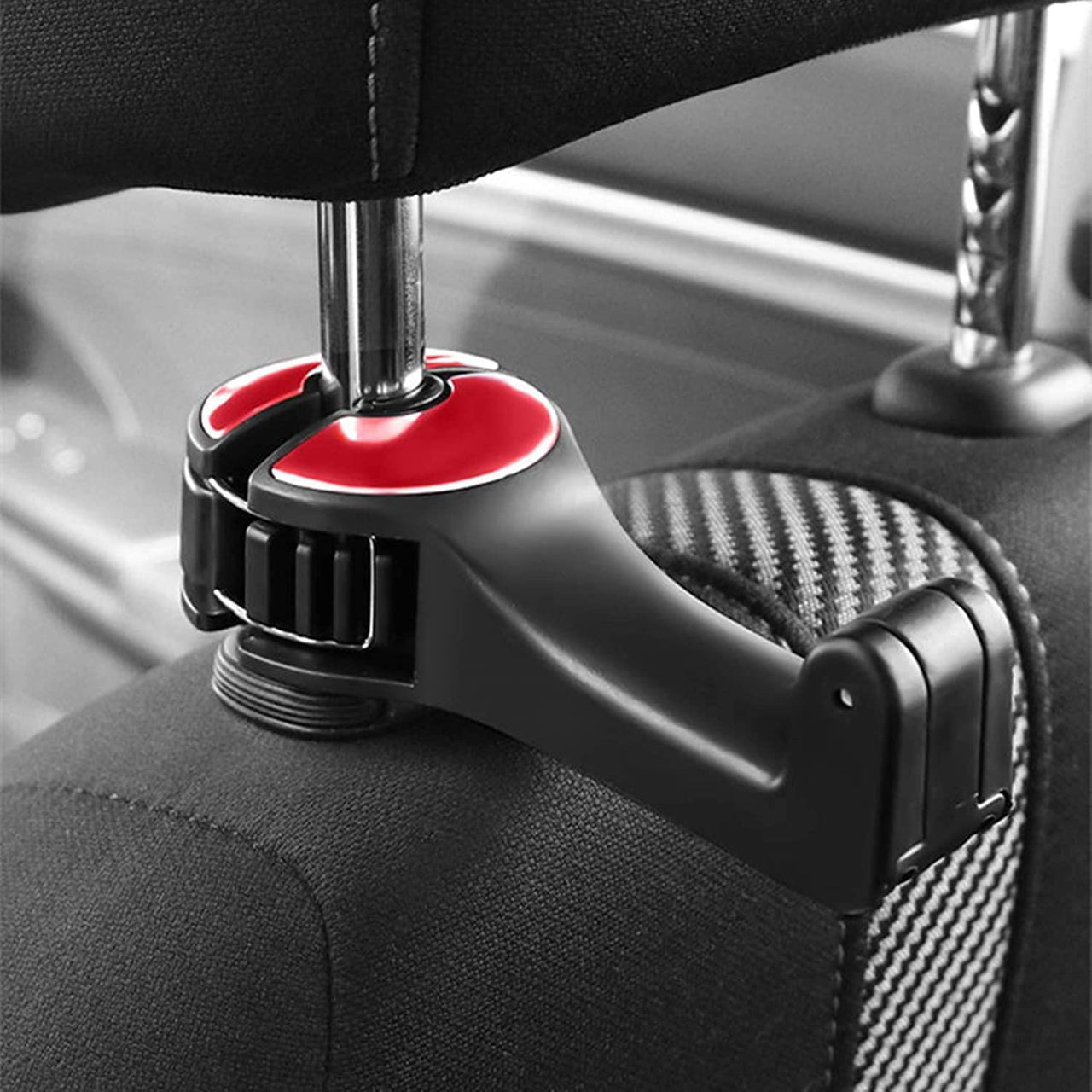 2 in 1 Car Seat Hooks for Purses and Bags with Phone Holder，Automative Headrest Purse Handbag Holder Hangers Organizers,Falling Resistance, Quietness and Universal Fit for All Cars, Car Accessories