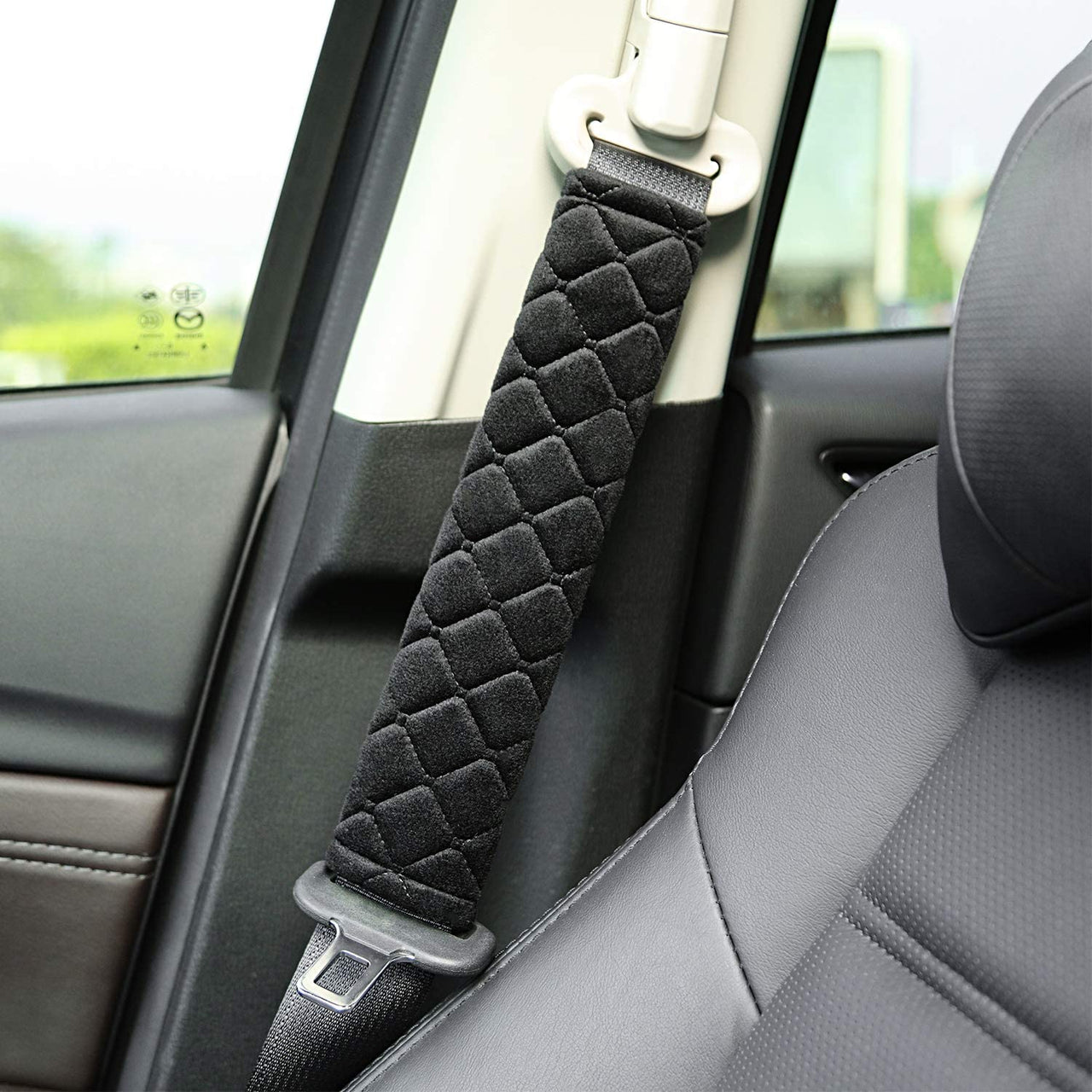 4 Pack Car Seat Belt Pads Seatbelt Protector Soft Comfort Seat Belt Shoulder Strap Covers Harness Pads Helps Protect Your Neck and Shoulder Universal Fit for All Cars