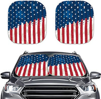 Thumbnail for American Flag Pattern Car Windshield Sunshade Reflective Blocks Heat and Sun Foldable Car Window Sun Shield Keeps Your Vehicle Cool Sunshield Fits Windshields of Most Sizes