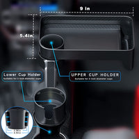 Thumbnail for Car Cup Holder Tray,Cup Holder Tray,Car Cup Holder Tray Table,Car Cup Holder with Detachable Tray, Car Cup Holder Expander,Car Cup Holder with 360 ° Rotation,fit in 2.36-3.54 inch Car Cup Holder, Compatible with All Cars