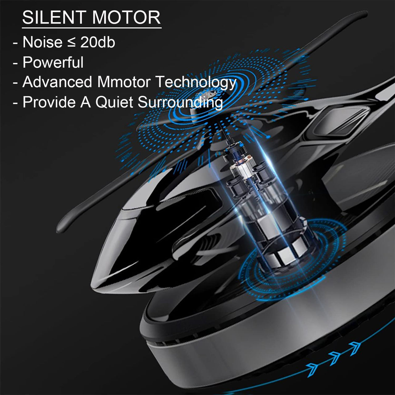 Car Air Freshener, Helicopter Solar Energy Rotating Aromatherapy Aviation Al Alloy Diffuser, Interior Decoration Accessories Diffuser for Car and Home