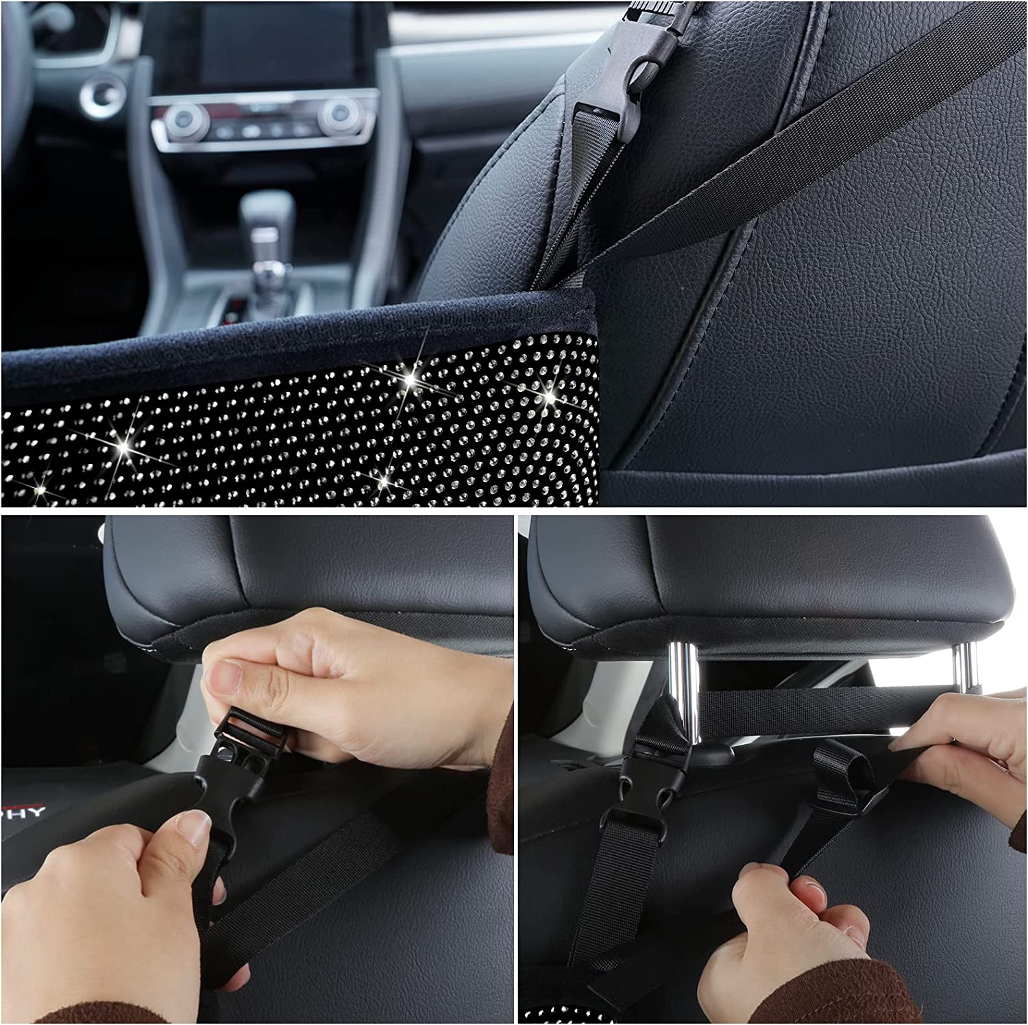 Car Organizers and Storage Purse Holder, Seat Back Net Handbag Purse Accessories for Women, Road Trip Essentials for Adults, Mom Gifts, Birthday Gifts Presents for Mom