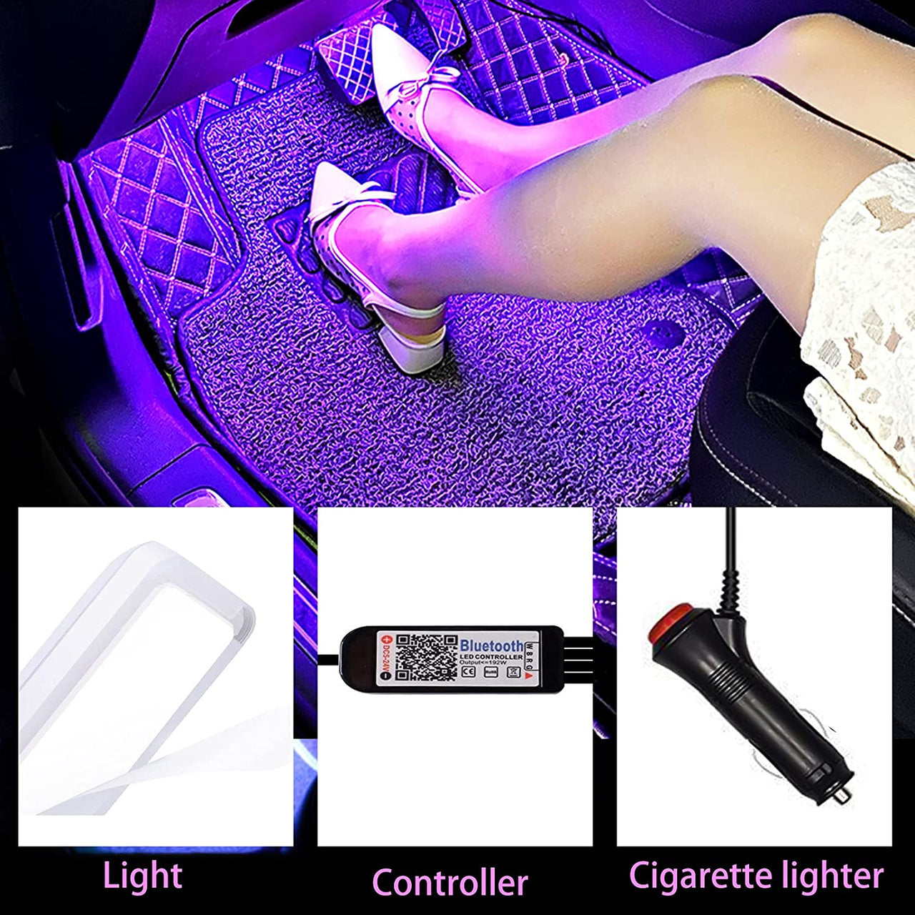 USB Rechargeable LED Car Interior Dome Light 12V Bright Multi-Function Trunk Cargo Area Light Car Ceiling Roof Light for Vehicle RV Camping Bedroom Cabinet Stick on Anywhere 3 Colors