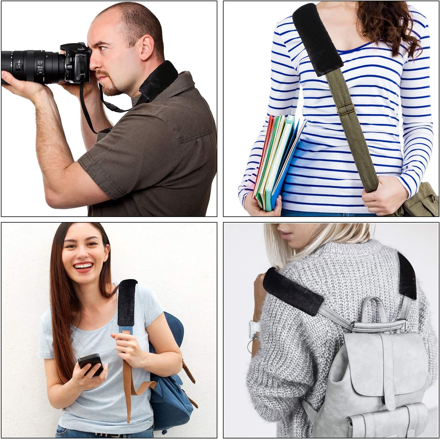 Faux Sheepskin Car Seat Belt Pads Seatbelt Protector Soft Comfort Seat Belt Shoulder Strap Cover Harness Pad Protect Neck and Shoulder Car Accessories