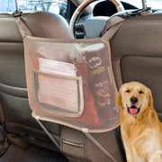 Car Seat Organizer Seat Back Storage Bag, Car Net Pocket Handbag Holder, Barrier of Backseat Dog Pet Kids for Car, Automotive Consoles Purse Holder, Universal Fit for All Cars, Car Accessories