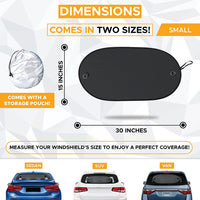 Thumbnail for Sun Shade for Back Car Window | Baby Car Shades Rear Window Sunshade with 99% Sun Protection from UV and Heat | Complete Coverage for Rear Window Sun Visor | Fits All Cars | Car Accessories