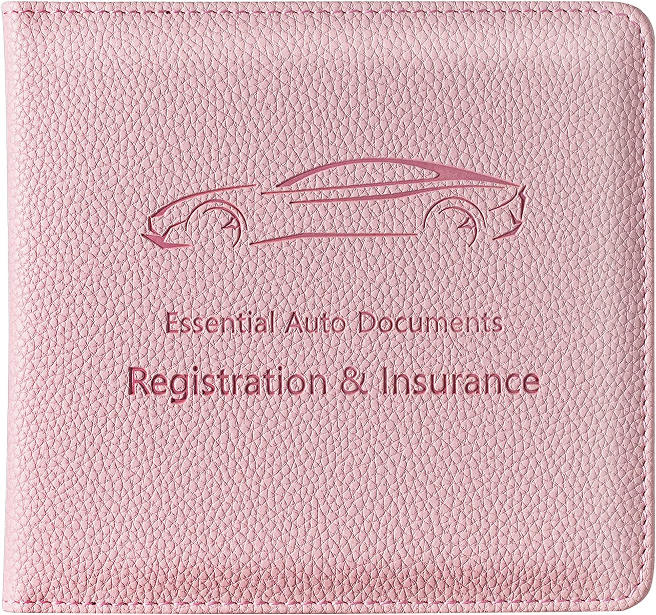 Car Registration and Insurance Holder, Car Document Holder with Magnetic Closure, Auto PU Leather Registration and Insurance Card Holder for Driver's License & Essential Documents