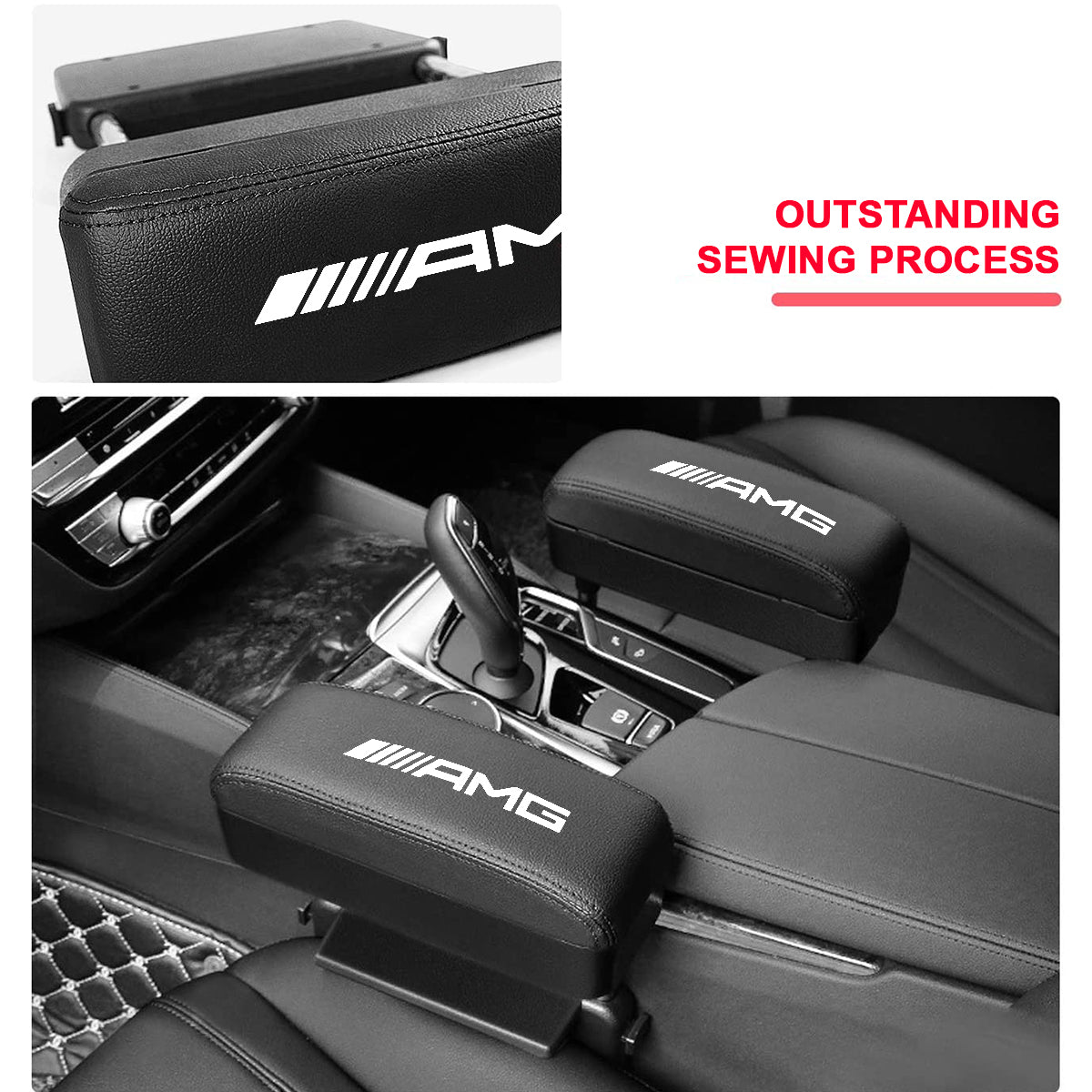 Armrest Box Protector for Center Console, Armrest Extender General Motors Elbow & Forearm Wrist Rest Support Adjustable Height Comfort Pads