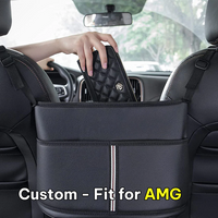 Thumbnail for Car Purse Holder for Car Handbag Holder Between Seats Premium PU Leather, Auto Driver Or Passenger Accessories Organizer, Hanging Car Purse Storage Pocket Back Seat Pet Barrier