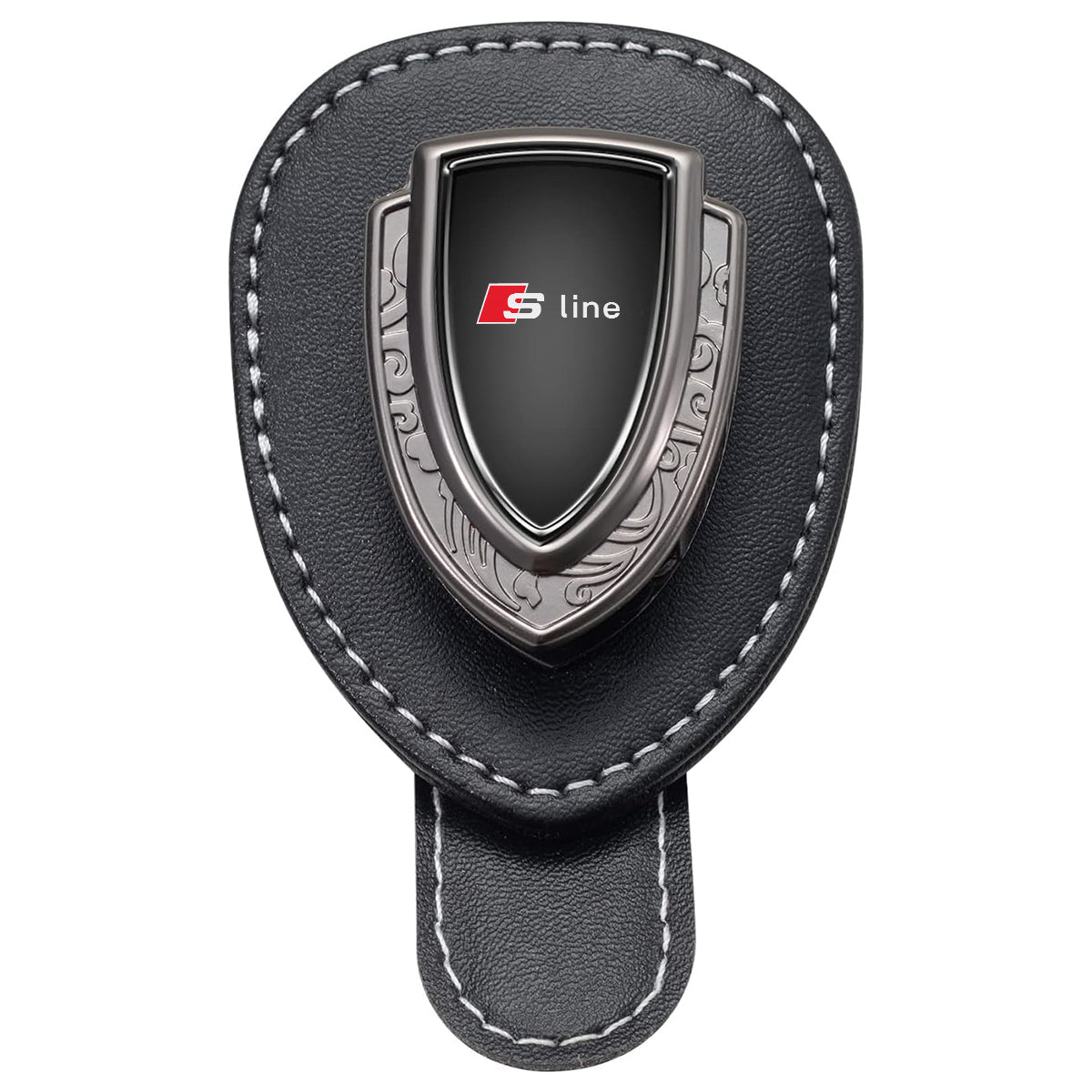 Sunglasses Holder Compatible, Car Glasses Holder Visor Sunglasses Holder for Car with Logo, Clip-on Sunglasses Holder