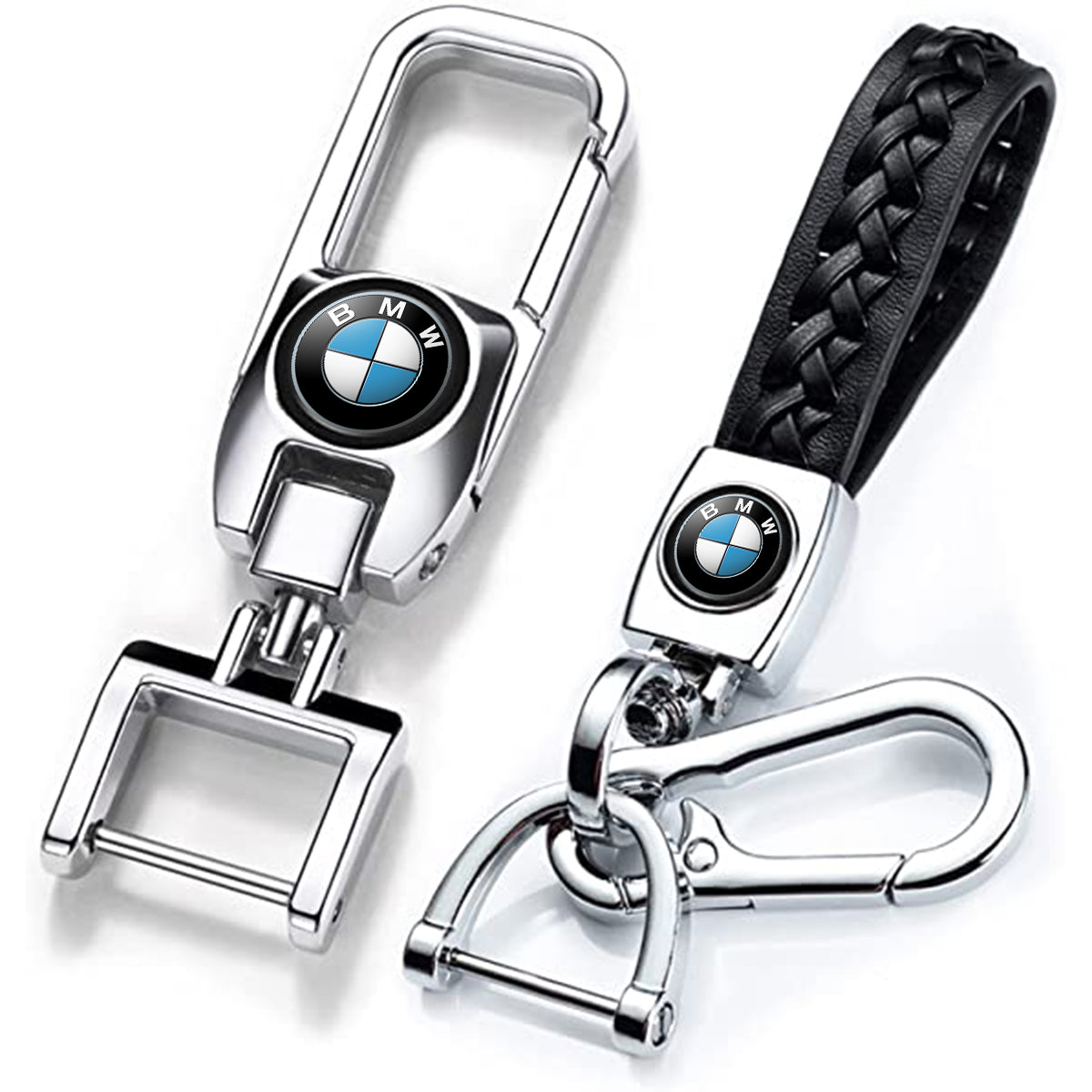 Leather Car Keychains Replacement, Custom fit for Car, Car Key Chain, Metal Keychain Accessories