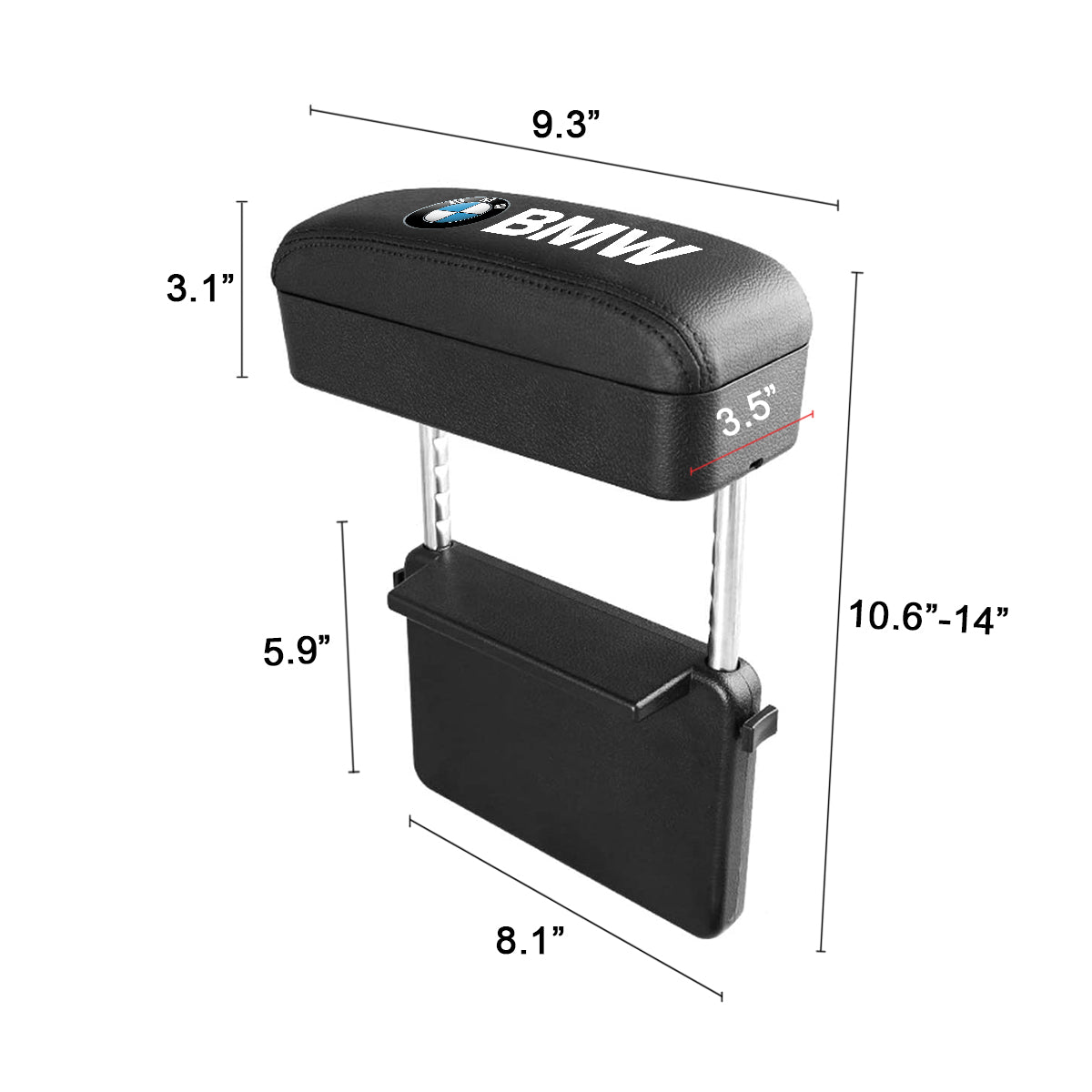 Armrest Box Protector for Center Console, Armrest Extender General Motors Elbow & Forearm Wrist Rest Support Adjustable Height Comfort Pads