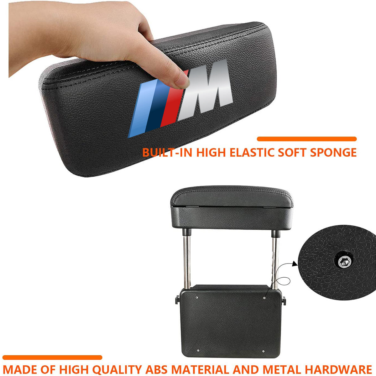 Armrest Box Protector for Center Console, Armrest Extender General Motors Elbow & Forearm Wrist Rest Support Adjustable Height Comfort Pads