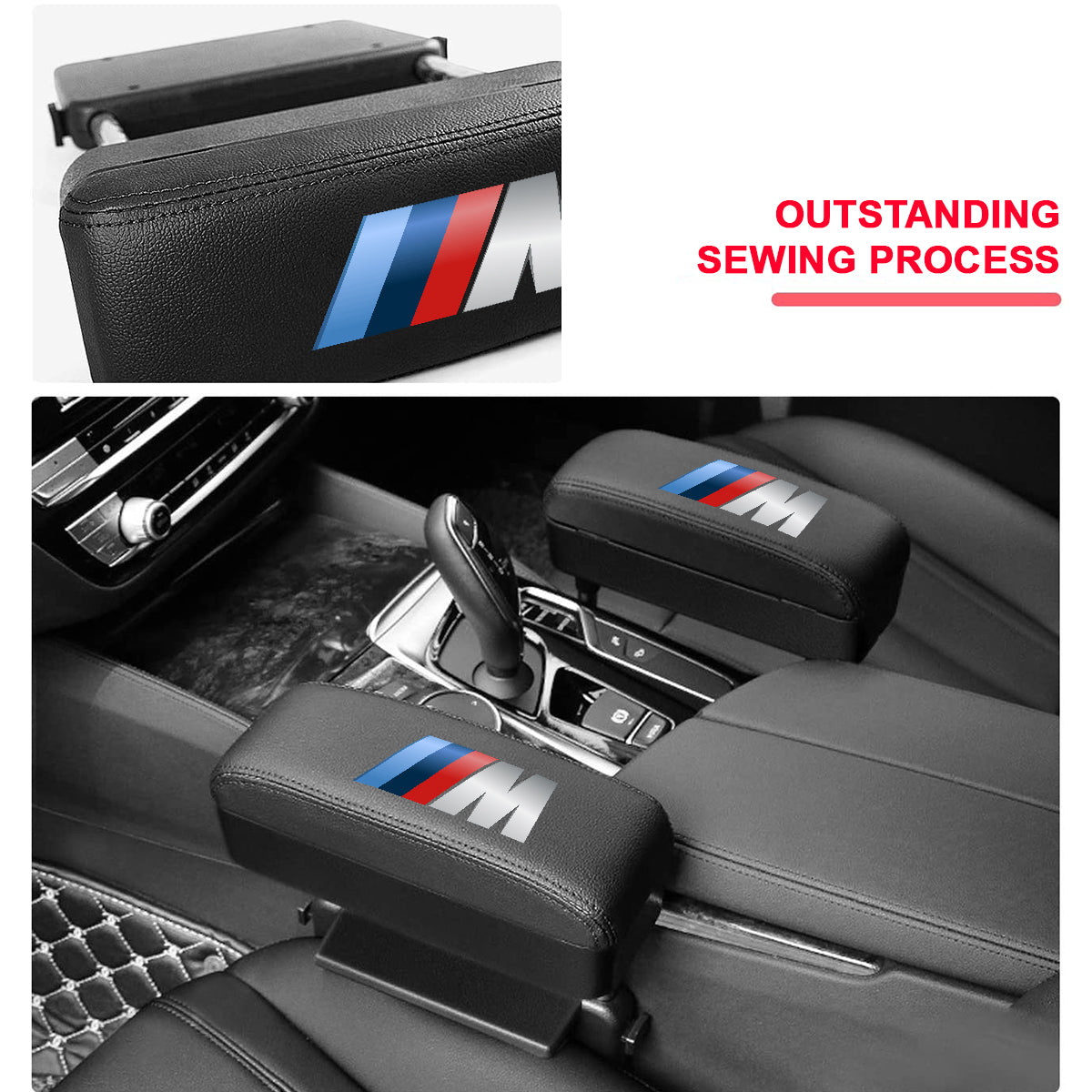 Armrest Box Protector for Center Console, Armrest Extender General Motors Elbow & Forearm Wrist Rest Support Adjustable Height Comfort Pads