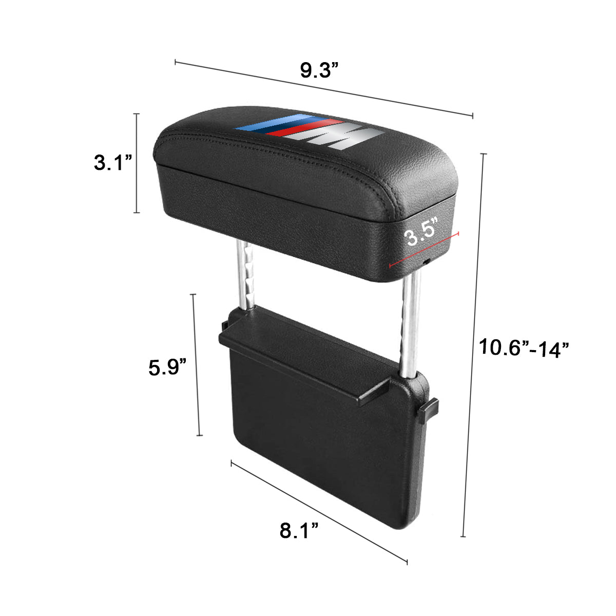 Armrest Box Protector for Center Console, Armrest Extender General Motors Elbow & Forearm Wrist Rest Support Adjustable Height Comfort Pads