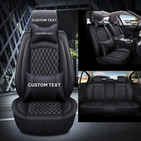 Thumbnail for Custom Text For Seat Covers 5 Seats Full Set, Custom Fit For Your Cars, Leatherette Automotive Seat Cushion Protector Universal Fit, Vehicle Auto Interior Decor TS13988