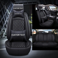 Thumbnail for Custom Text For Seat Covers 5 Seats Full Set, Custom Fit For Your Cars, Leatherette Automotive Seat Cushion Protector Universal Fit, Vehicle Auto Interior Decor MG13988