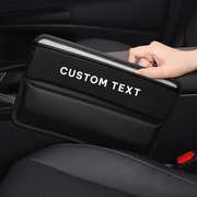 Custom Text Car Seat Gap Filler Organizer, Multifunctional Pu Leather Console Side Pocket Organizer For Cellphones, Cards, Wallets, Keys