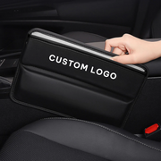 Custom Logo Car Seat Gap Filler Organizer, Multifunctional Pu Leather Console Side Pocket Organizer For Cellphones, Cards, Wallets, Keys