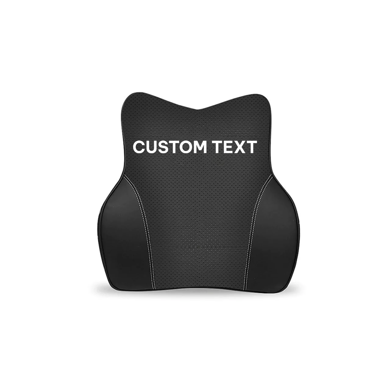 Custom Text For Car Headrest Neck Pillow and Lumbar Support Back Cushion Kit, Compatible with All Cars, Memory Foam Erognomic Design Universal Fit Muscle Pain and Tension Relief for Car Seat JE13992