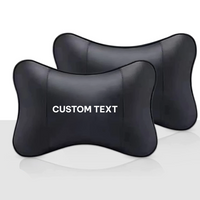 Thumbnail for Custom Text For For Thickened Foam Car Neck Pillow, Compatible with All Cars, Soft Leather Headrest (2 Pieces) for Driving Home Office JE13990