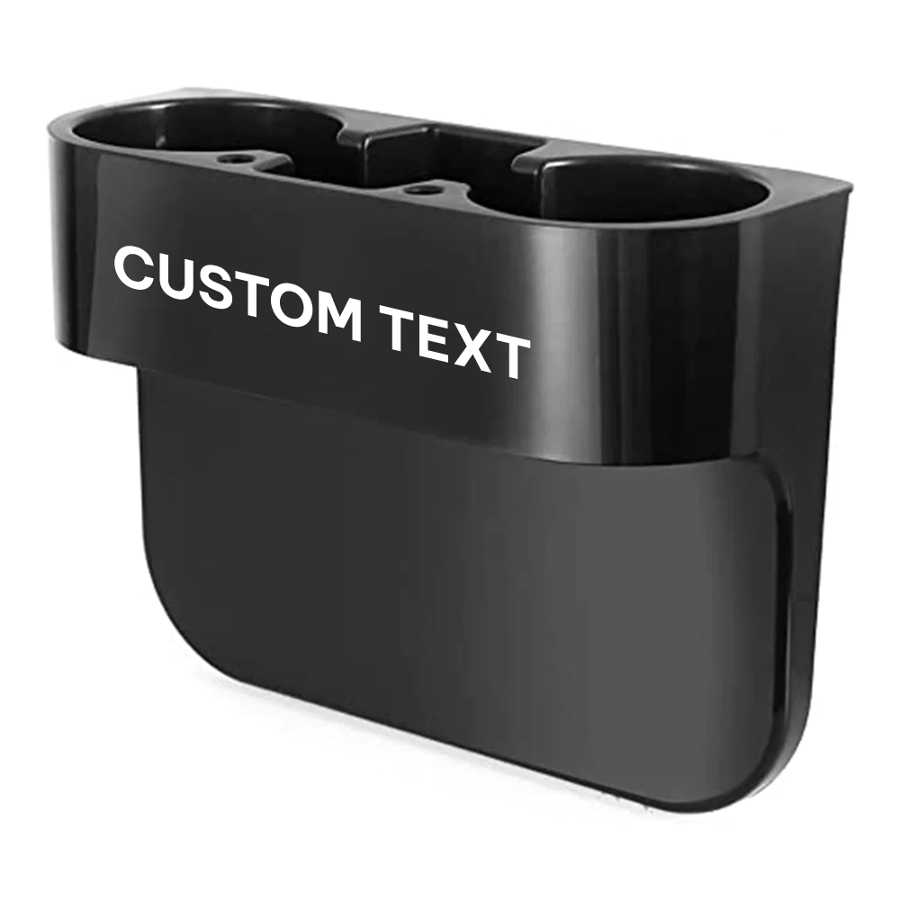 Custom Text Cup Holder Portable Multifunction, Fit with Cadillac, Cup Holder Expander for Car, Vehicle Seat Cup Cell Phone Drinks Holder Box Car Interior Organizer