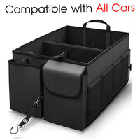 Thumbnail for Car Trunk Organizer - Collapsible, Custom fit for All Cars, Multi-Compartment Automotive SUV Car Organizer for Storage w/ Adjustable Straps - Car Accessories for Women and Men SU12993