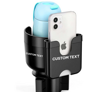 Custom Text Car Cup Holder 2-in-1, Car Cup Holder Expander Adapter with Adjustable Base, Car Cup Holder Expander Organizer with Phone Holderr