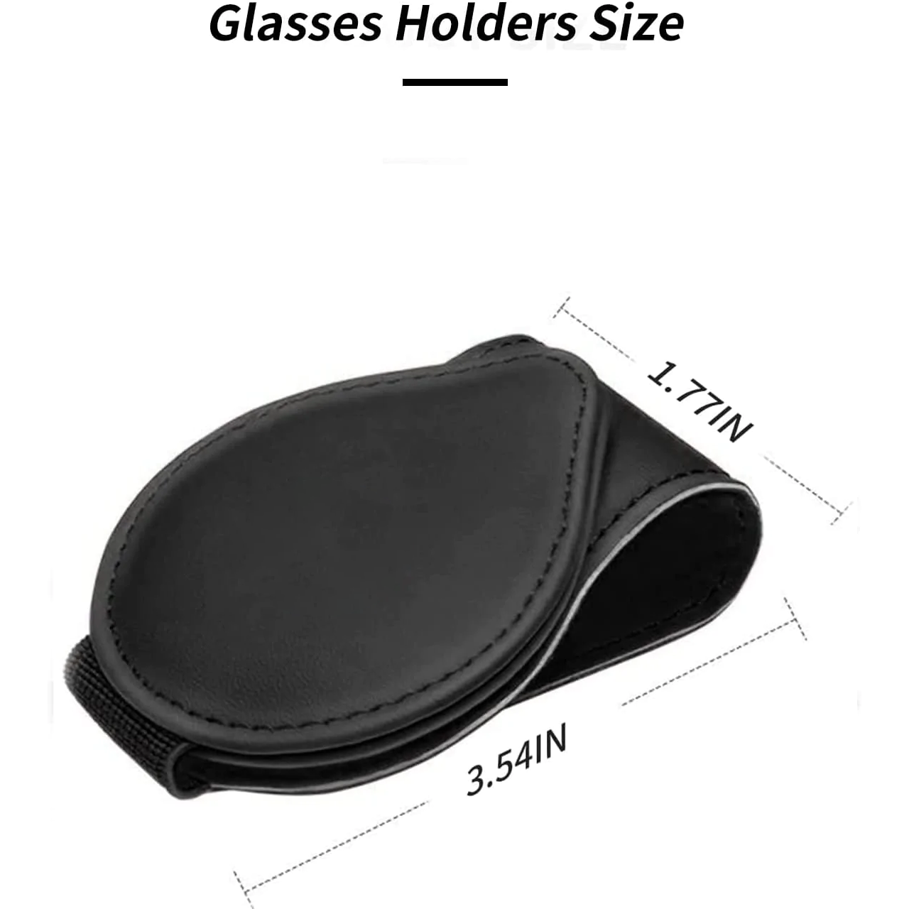 Custom Logo Sunglasses Holder for Car Visor Clips, Leather Magnet Adsorption Visor Accessories Car Organizer for Storing Glasses Tickets Eyeglasses Hanger
