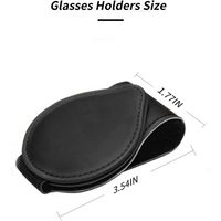Thumbnail for Custom Logo Sunglasses Holder for Car Visor Clips, Leather Magnet Adsorption Visor Accessories Car Organizer for Storing Glasses Tickets Eyeglasses Hanger