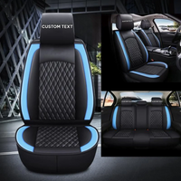 Thumbnail for Custom Text For Seat Covers 5 Seats Full Set, Custom Fit For Your Cars, Leatherette Automotive Seat Cushion Protector Universal Fit, Vehicle Auto Interior Decor UE13988