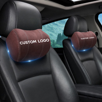 Thumbnail for Custom Logo Car Headrest (2 PCS), Fit with Cars, 2022 Update Version Premium Memory Foam Car Neck Pillow