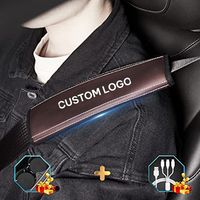 Thumbnail for Custom Logo Seat Belt Covers, Microfiber Leather Seat Belt Shoulder Pads for More Comfortable Driving, Set of 2pcs