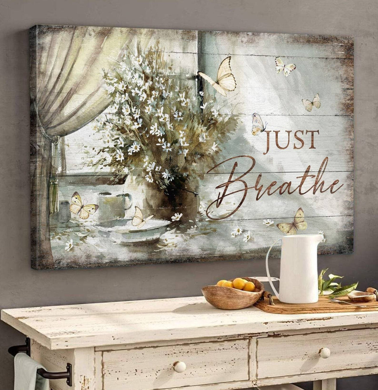 Custom Canvas Just Breathe - Jesus Canvas