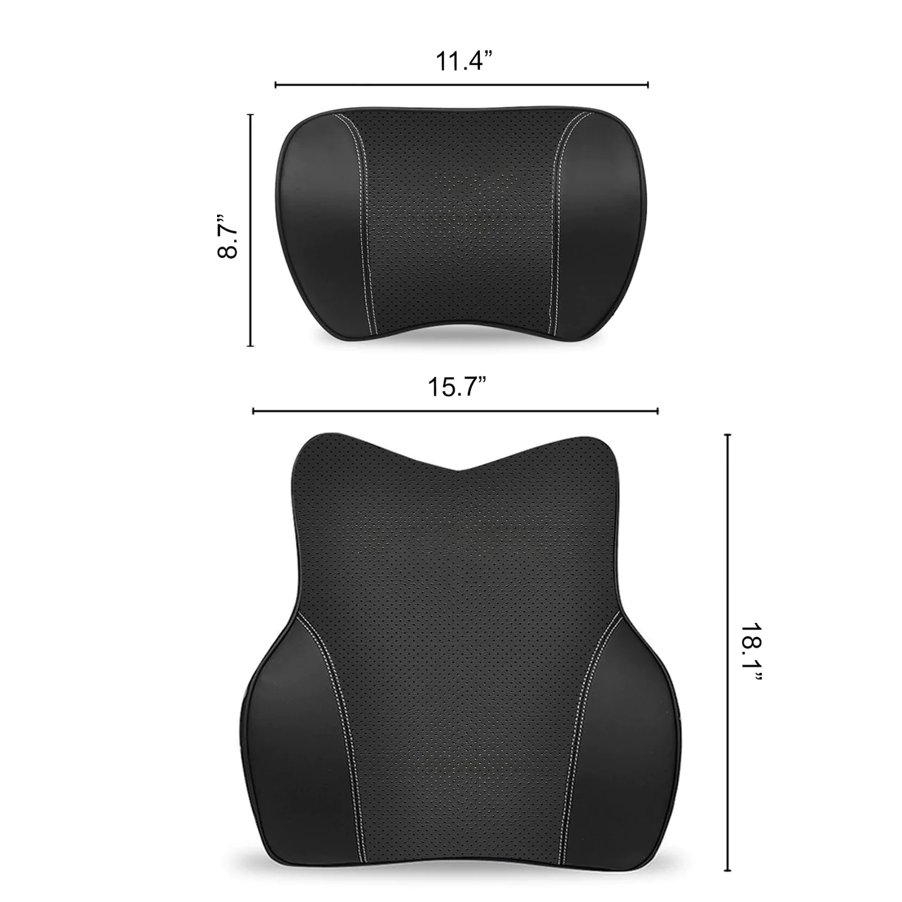 Custom Text For Car Headrest Neck Pillow and Lumbar Support Back Cushion Kit, Compatible with All Cars, Memory Foam Erognomic Design Universal Fit Muscle Pain and Tension Relief for Car Seat FD13992