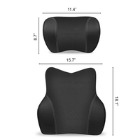 Thumbnail for Custom Text For Car Headrest Neck Pillow and Lumbar Support Back Cushion Kit, Compatible with All Cars, Memory Foam Erognomic Design Universal Fit Muscle Pain and Tension Relief for Car Seat FD13992