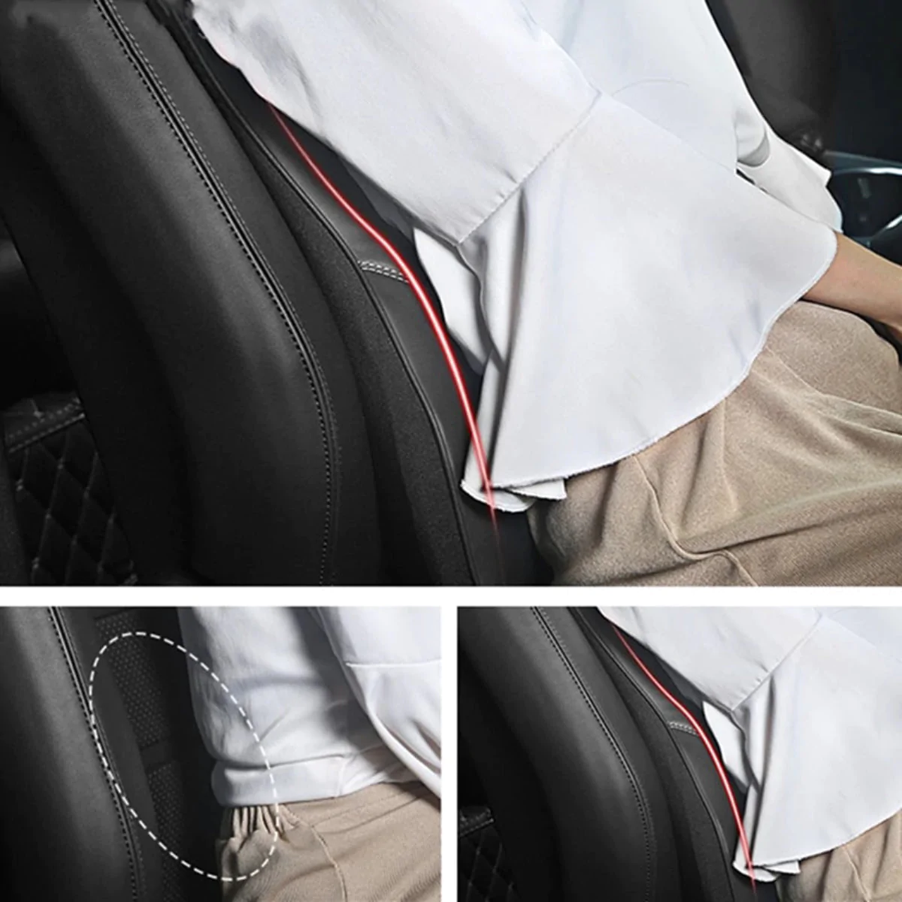 Custom Text For Car Headrest Neck Pillow and Lumbar Support Back Cushion Kit, Compatible with All Cars, Memory Foam Erognomic Design Universal Fit Muscle Pain and Tension Relief for Car Seat RA13992