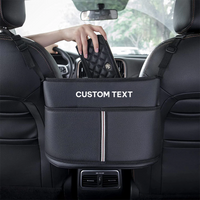 Thumbnail for Custom Text For Car Purse Holder for Car Handbag Holder Between Seats Premium PU Leather, Compatible with All Cars, Auto Driver Or Passenger Accessories Organizer, Hanging Car Purse Storage Pocket Back Seat Pet Barrier RA11991