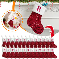 Thumbnail for Sequin Alphabet Christmas Socks: 2024 New Year Xmas Tree Decor and Home Festive Stockings for Navidad