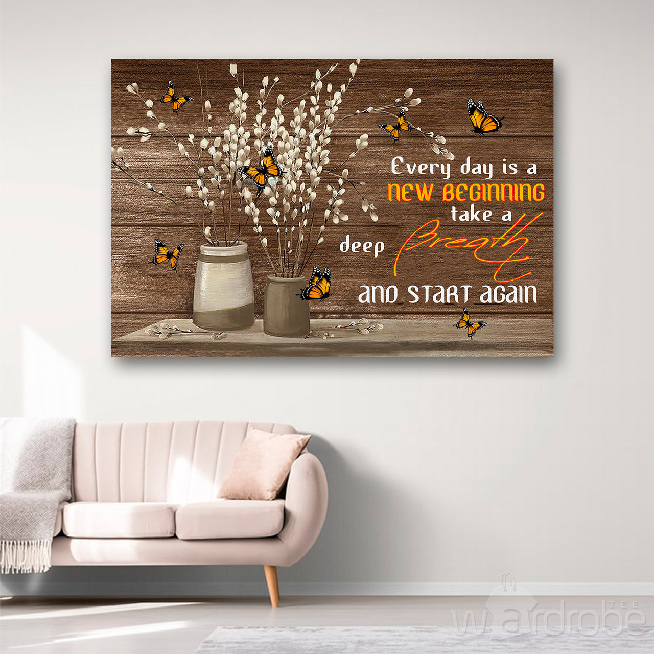 Jesus - Every Day Is A New Beginning Canvas Print Wall Art - Matte Canvas