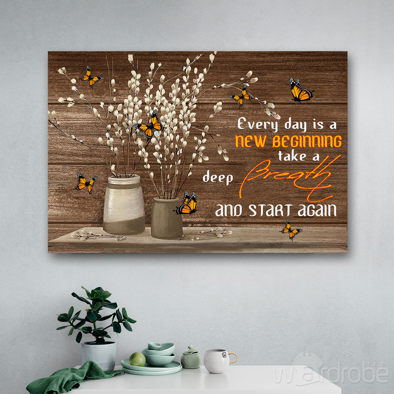 Jesus - Every Day Is A New Beginning Canvas Print Wall Art - Matte Canvas