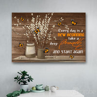 Thumbnail for Jesus - Every Day Is A New Beginning Canvas Print Wall Art - Matte Canvas