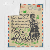 Thumbnail for Custom Blanket Personalized Name Letter To My Husband Blanket - Gift for Husband