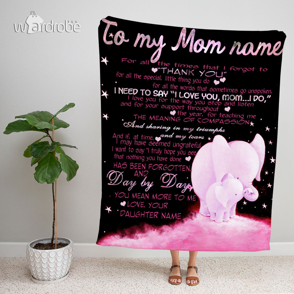 Custom Blanket Personalized Name To My Mom Blanket - Gift for Mom - Fleece Blanket