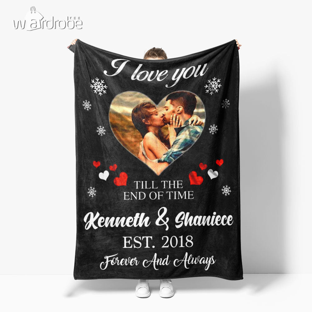 Custom Photo Blanket Personalized Mr And Mrs - Fleece Blankets