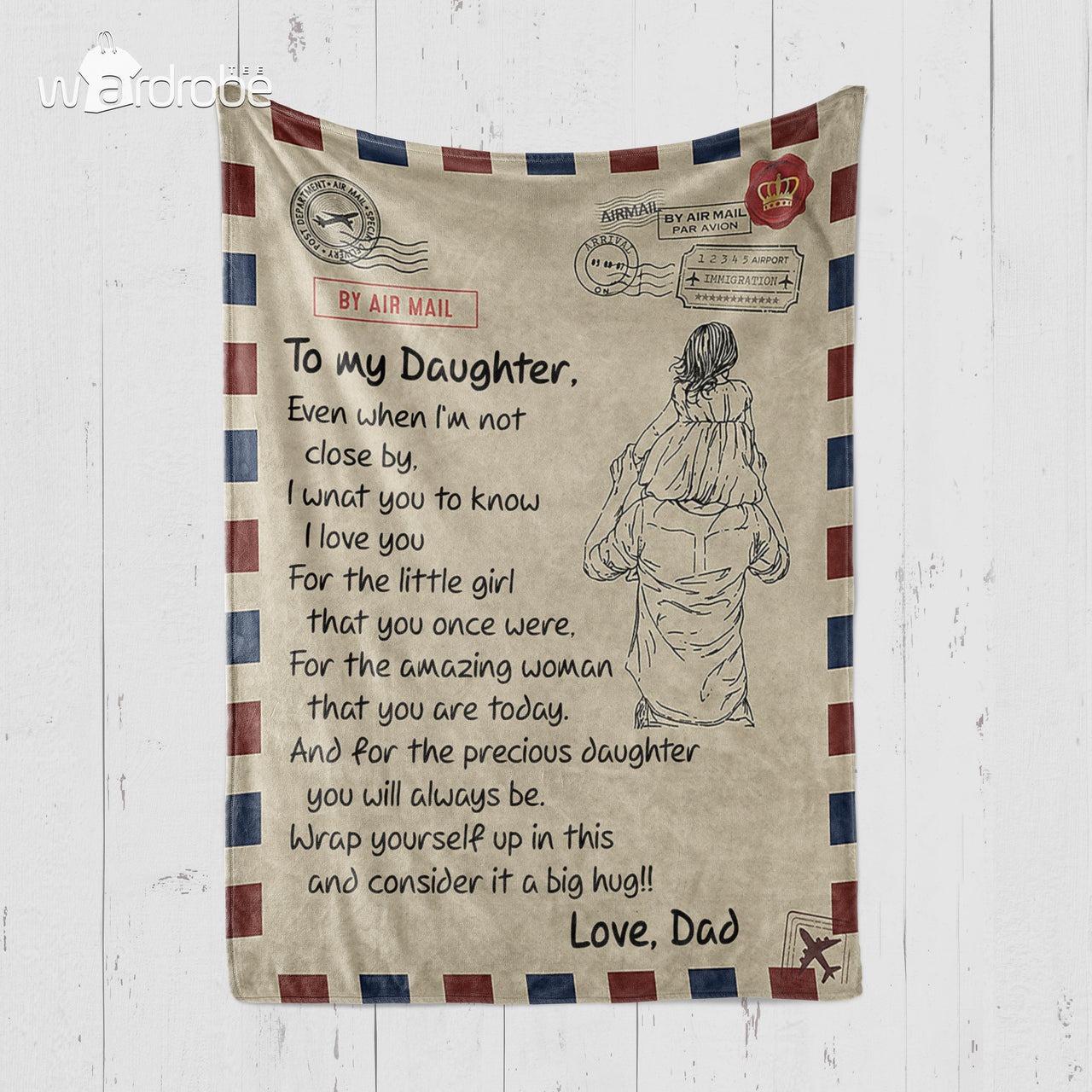 Custom Blanket Letter To My Daughter From Dad Blanket - Gift For Daughter