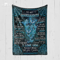 Thumbnail for Custom Blanket Blue Butterflies To My Granddaughter From Grandma - Gift For Granddaughter