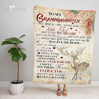 Thumbnail for Custom Blanket Deer To My Granddaughter From Grandma - Gift For Granddaughter